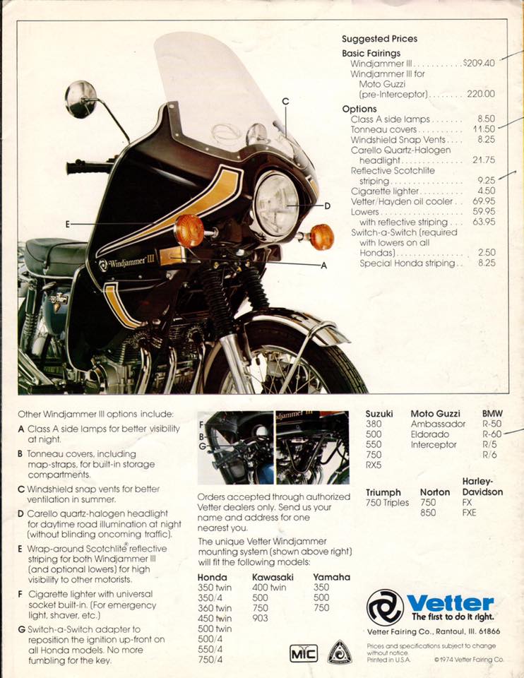 vetter windjammer brochure